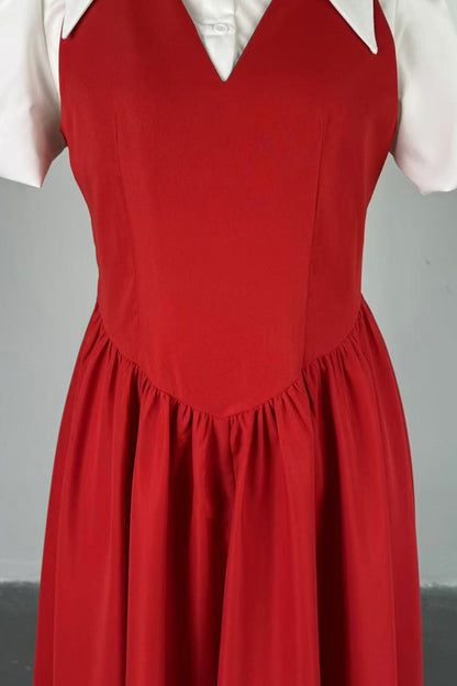 Faux Two-Piece Midi Dress