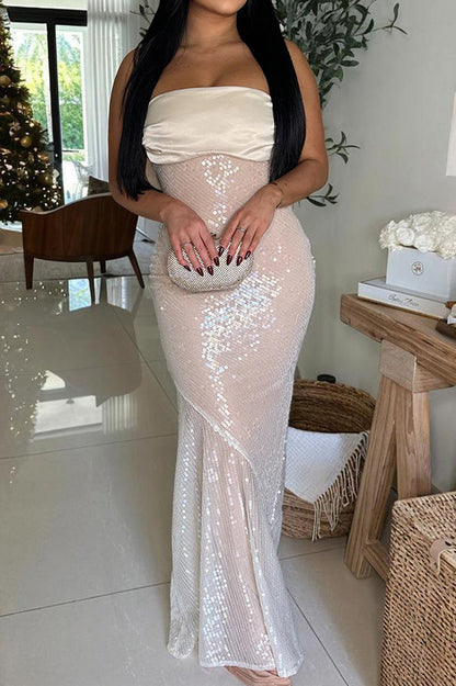 Strapless Sequin Mermaid Dress