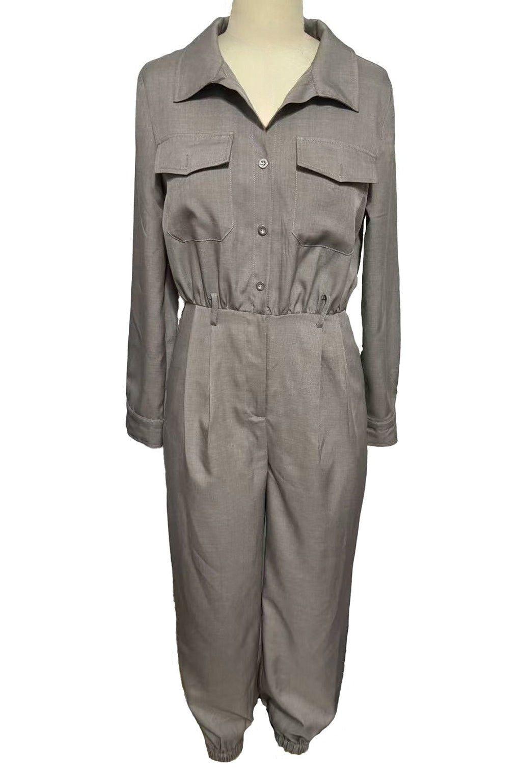 Casual Long Sleeve Jumpsuit