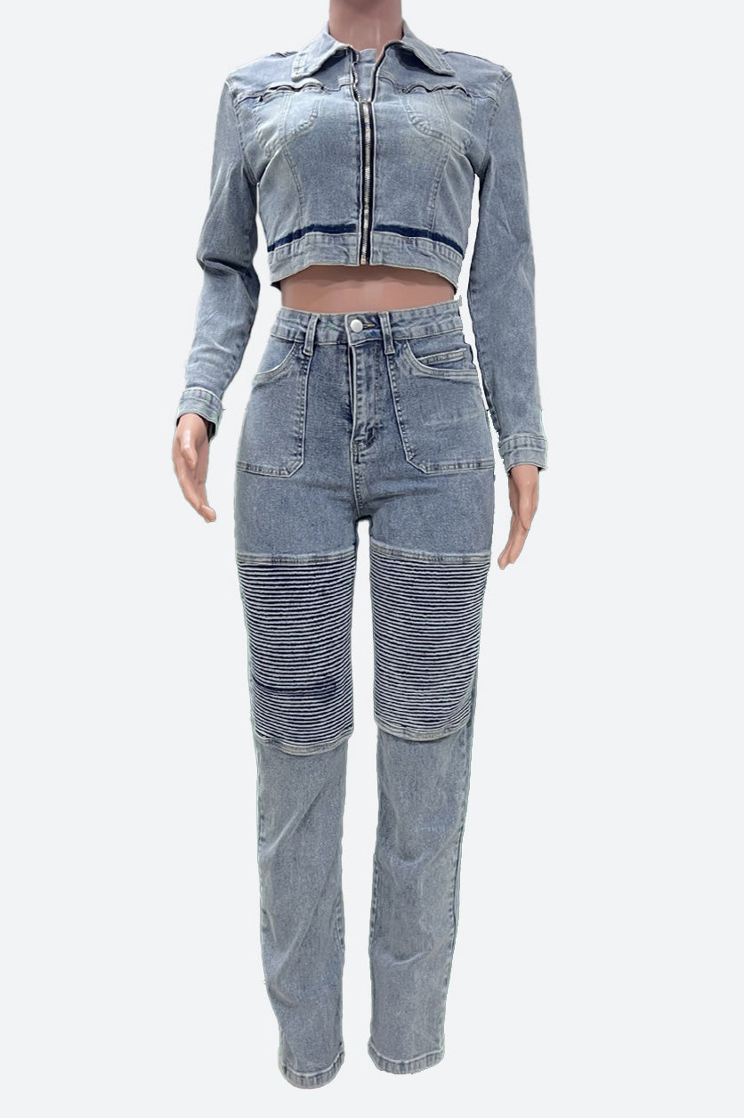Denim Jacket & Pants Set
