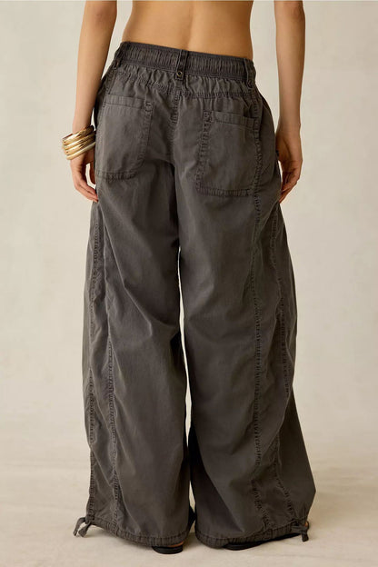 Wide Leg Drawstring Parachute Pant