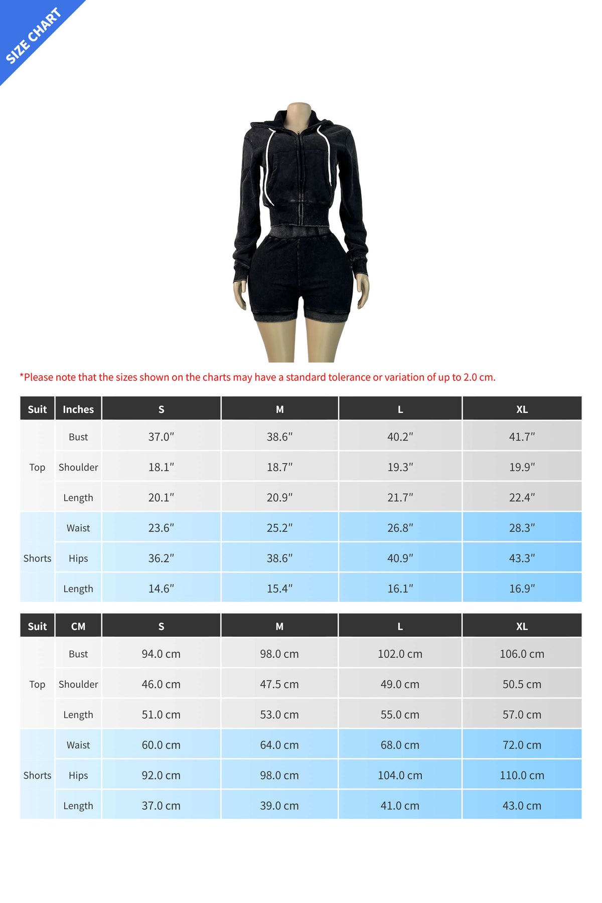 Mineral Wash Zip Hoodie & Shorts Set