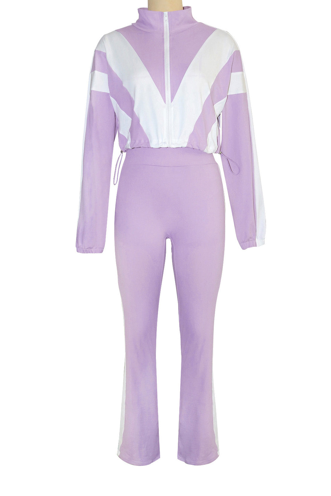 Sporty Color Block 2-Piece Tracksuit