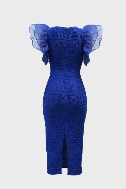 Sheer Combo Bodycon Dress