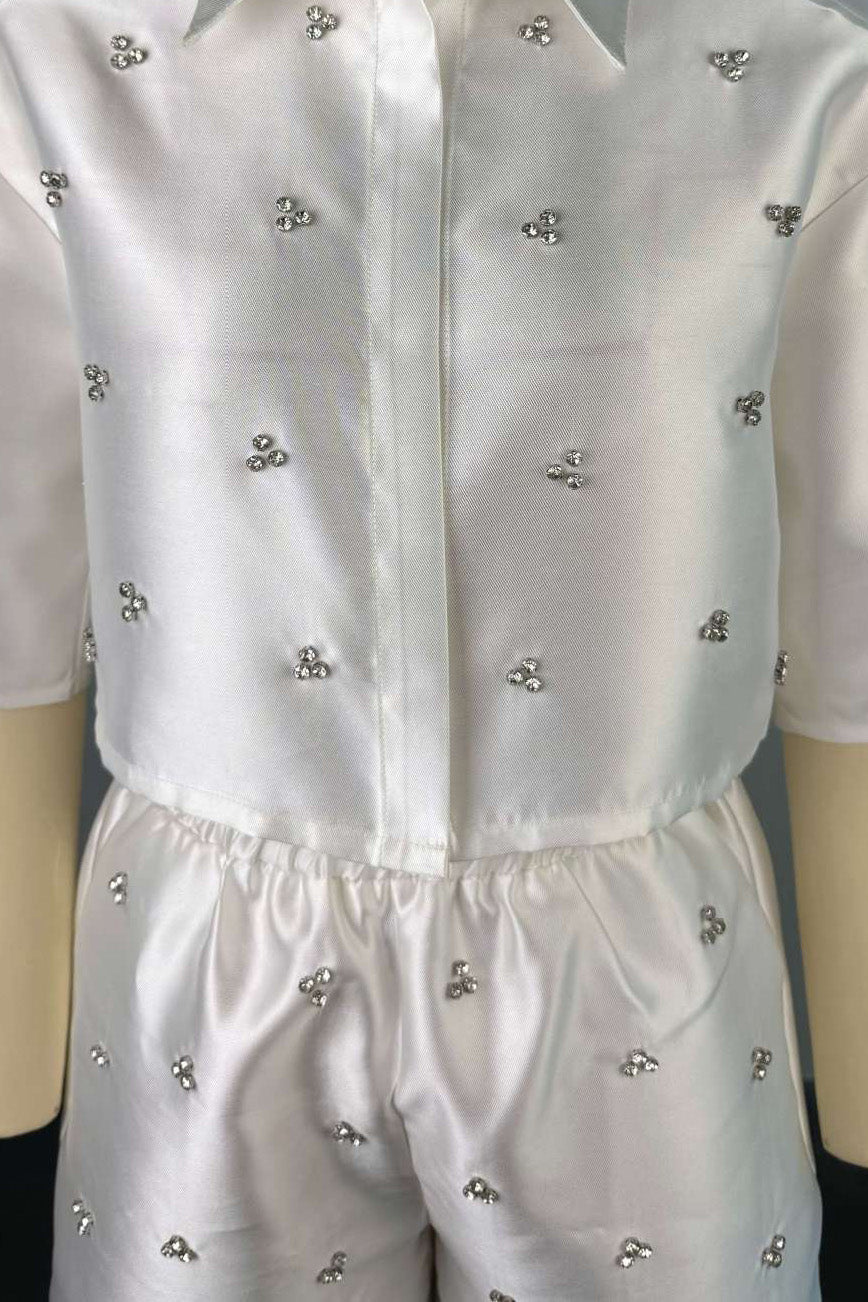 Embellished Boxy Shirt Set