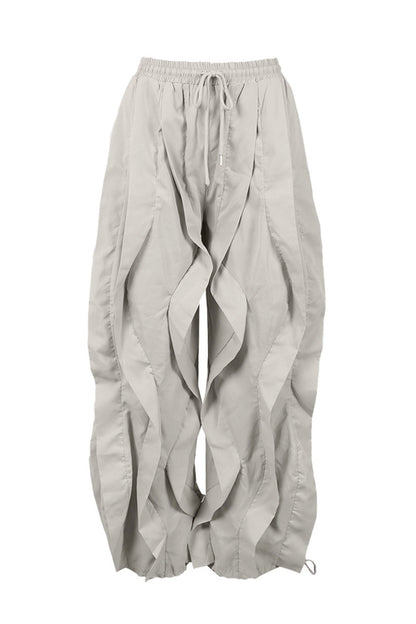 Patchwork Cargo Lantern Jogger Pants
