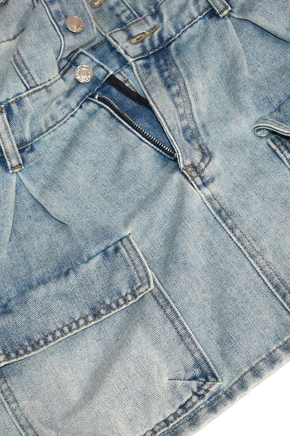 Denim Dress with Leg Warmers