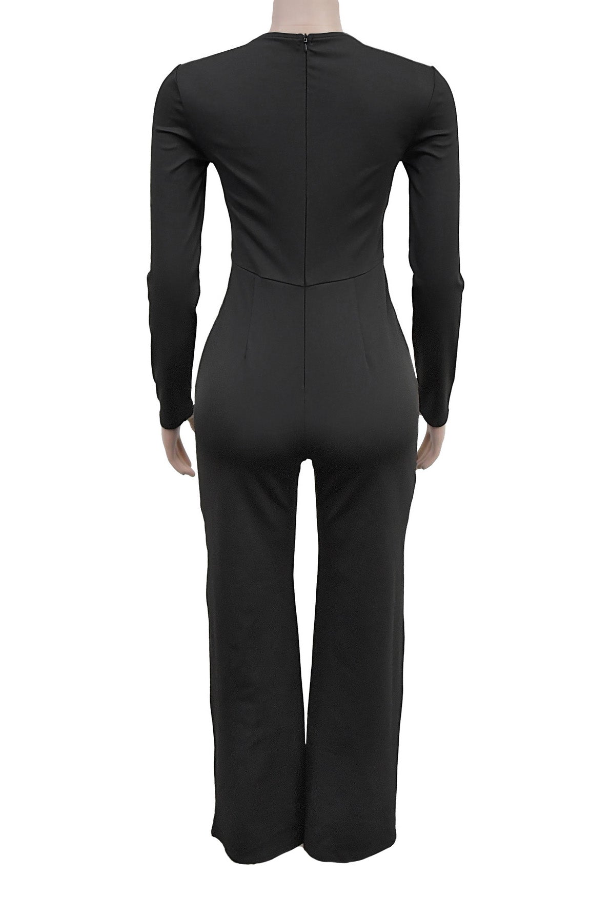 Asymmetrical Tailored Wide-Leg Jumpsuit