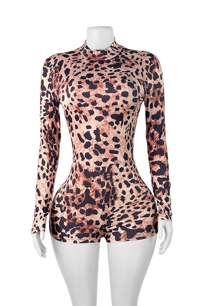Leopard Gloved Romper