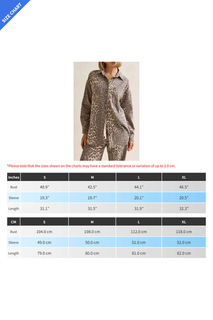 Leopard Print Short Sleeve Mini Shirt Dress