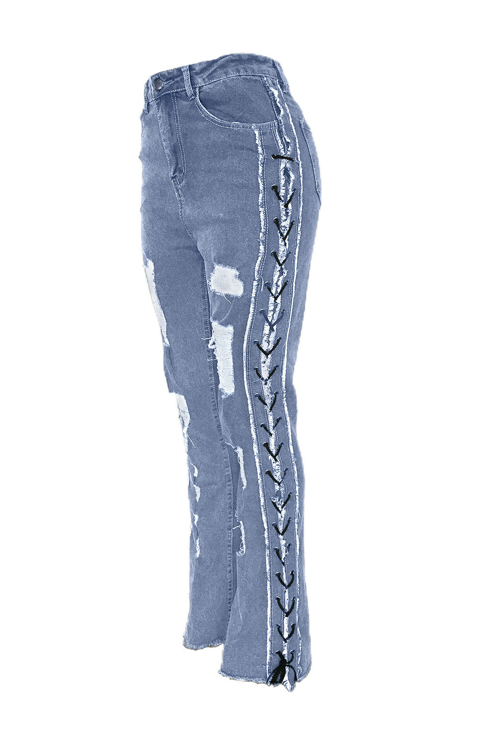 All Laced Up Mid-Rise Bootcut Jeans
