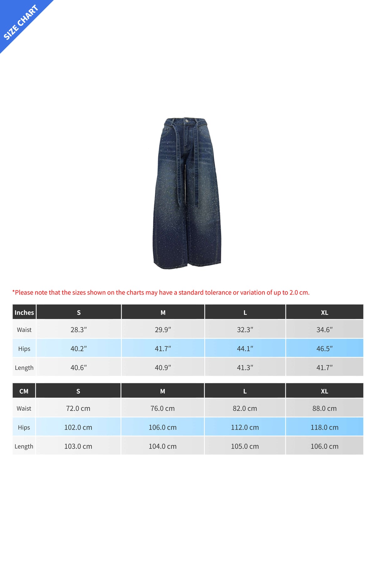 Rhinestone Sparkle Wide Leg Jeans High Waisted