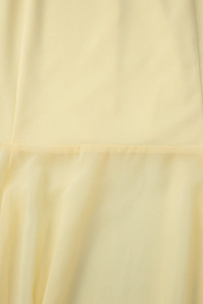 Sleeveless Cutout Chiffon Patchwork Maxi Dress