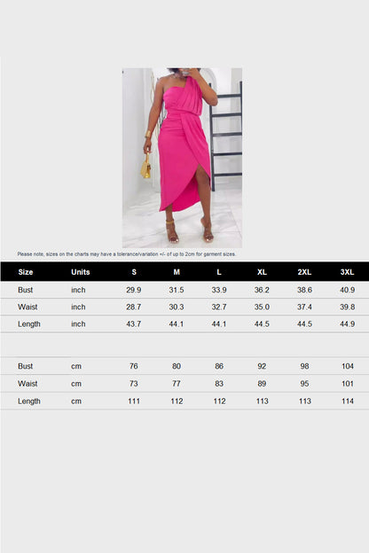 One Shoulder Maxi Dress