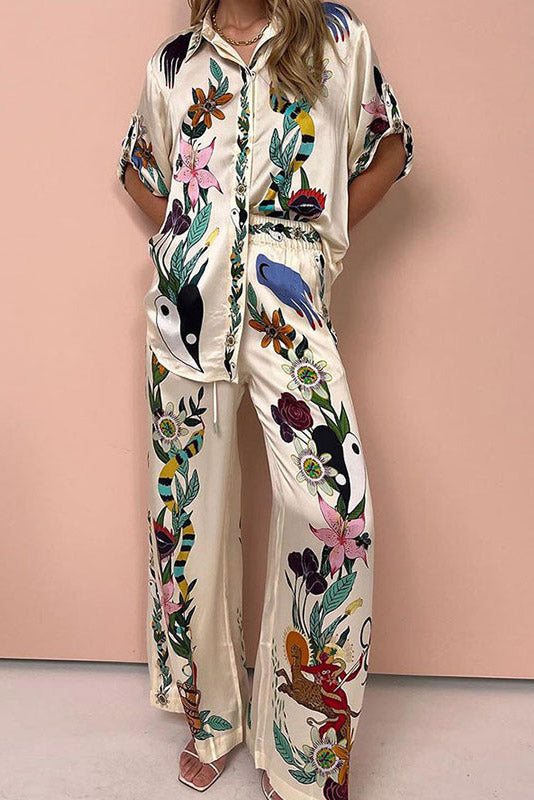 Printed Shirt and Pant Set