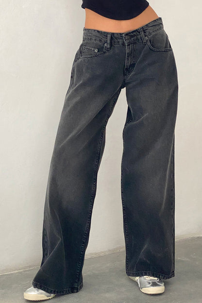 Vintage Low Rise Straight Leg Jeans