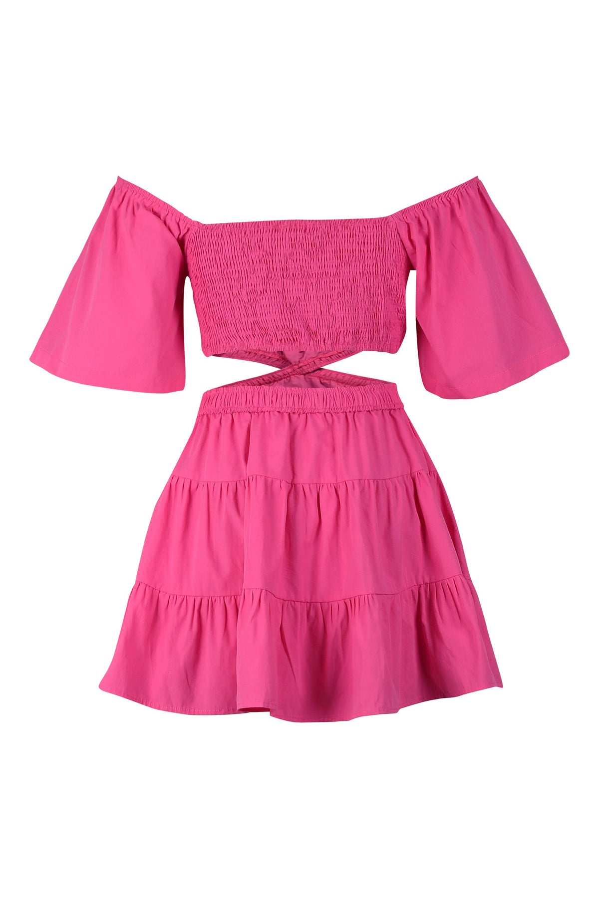 Off-the-Shoulder Cut Out Mini Dress