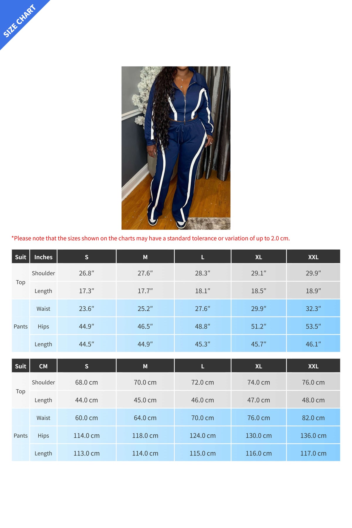 Striped Patchwork Zip-Up Top & Wide Leg Pants Set