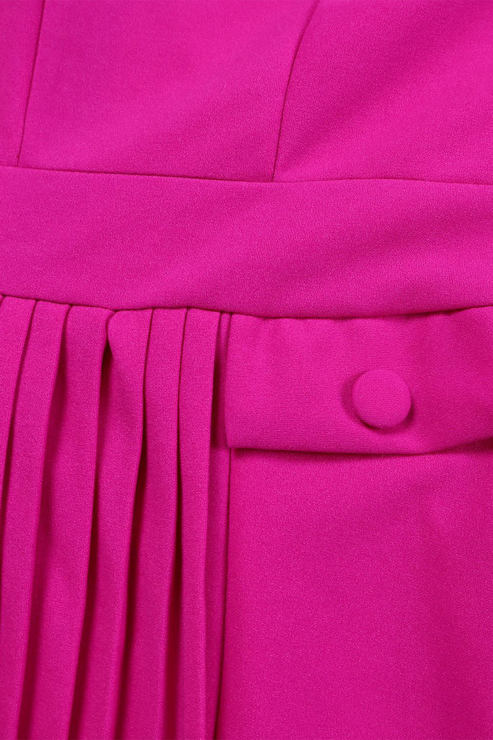 Elegant Solid Pleated Dress