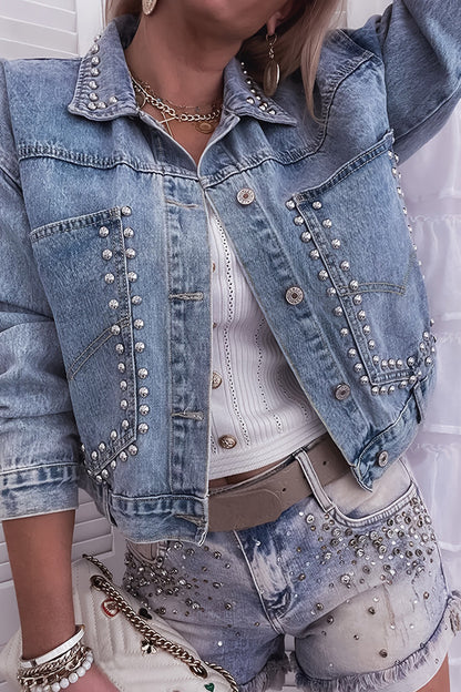 Rivet Studded Denim Jacket