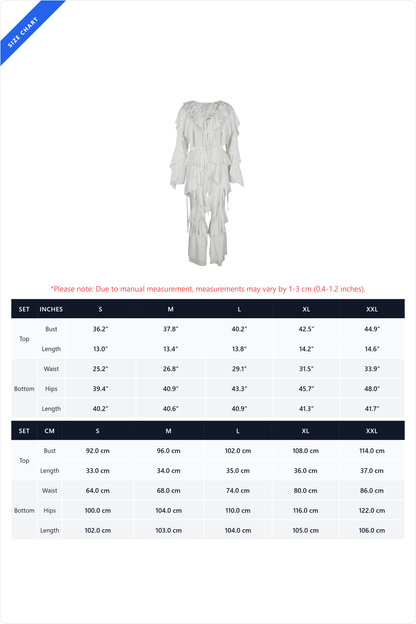Ruffle Tie-Front Top & Pants Set