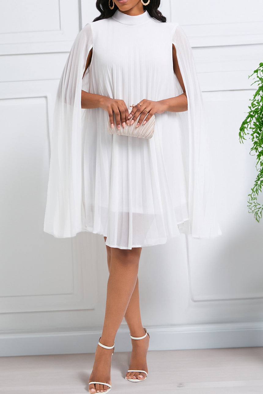 Pleats All Day Batwing Dress