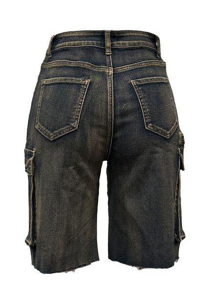 Cargo Denim Shorts