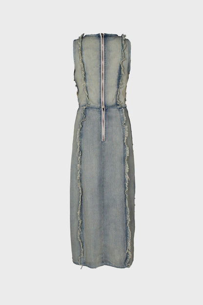 Vintage Washed Frayed Denim Sets