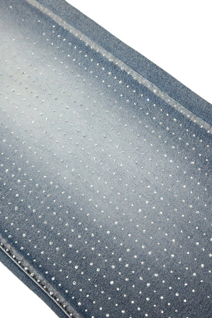 Rhinestone Straight Leg Jeans Pants