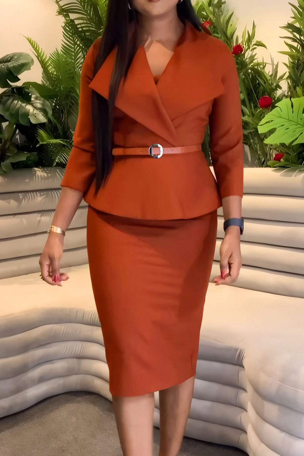 Elegant Hip Pencil Dress