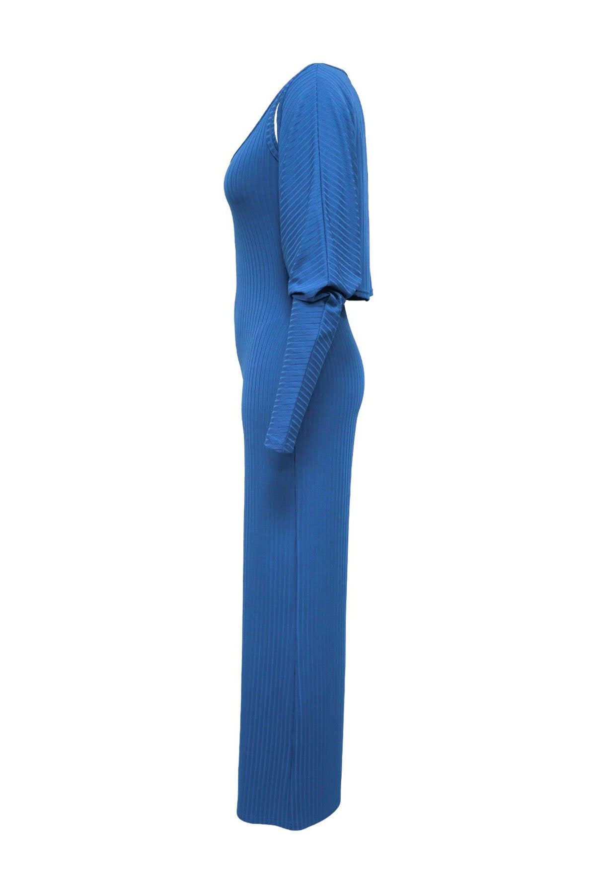 2-Piece Ribbed Knit Tank Jumpsuit & Cropped Top Set