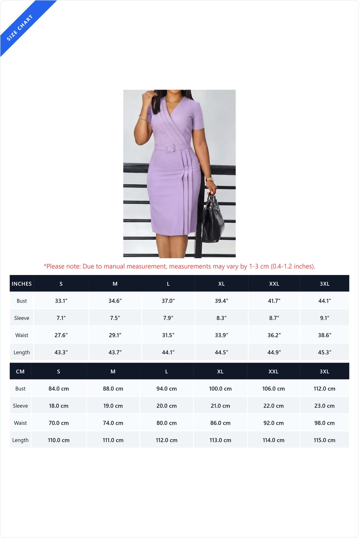 Tailored V-Neck Belted Pleated Pencil Dress