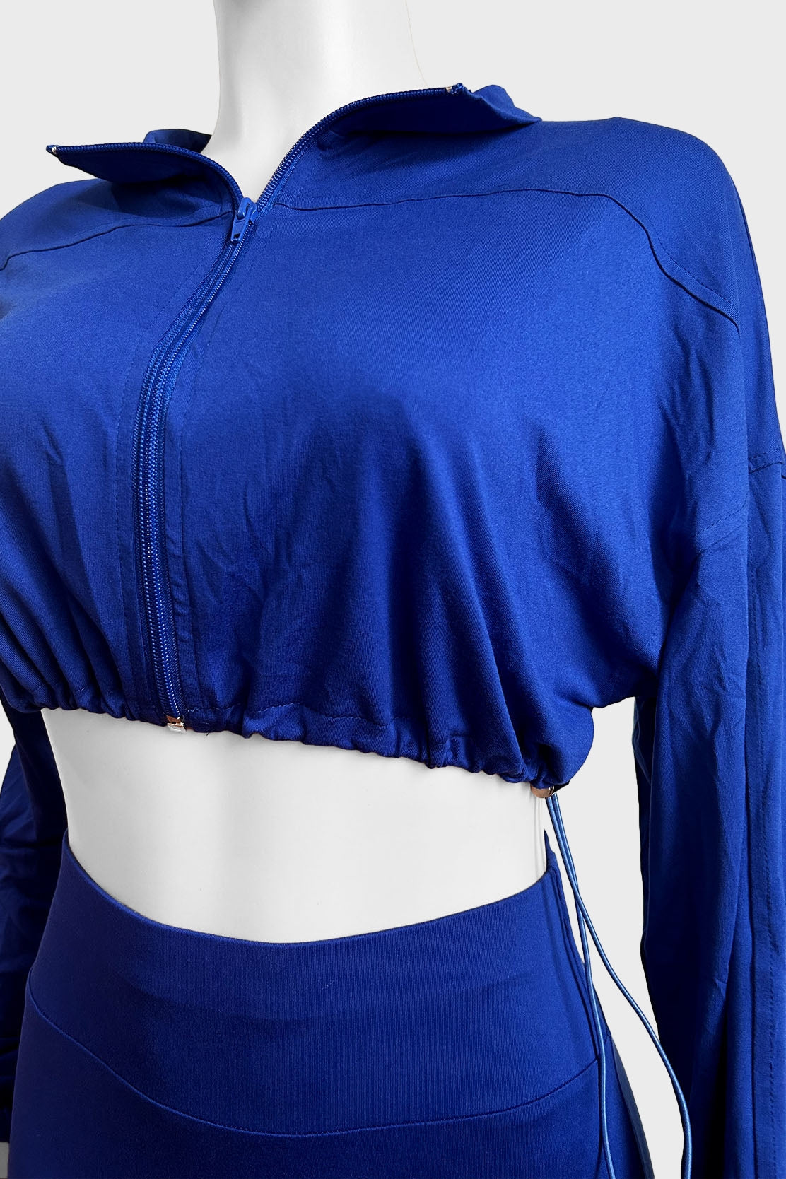 Zip-Up Crop Top Leggings Set