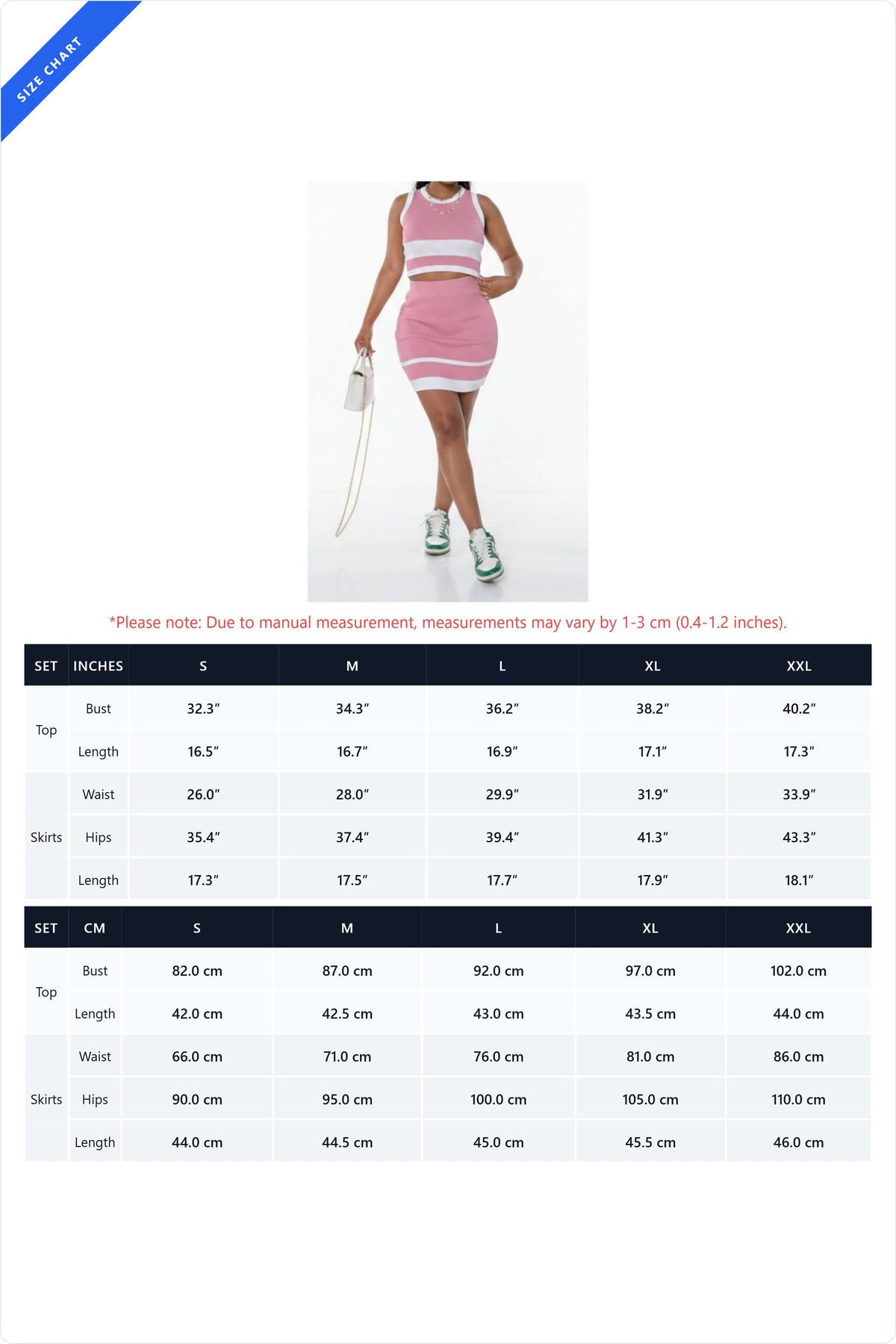 Ribbed Knit Colorblock Crop Top & Mini Skirt Set