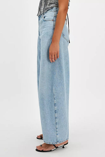Washed Straight Leg Fashion Street Style Jeans