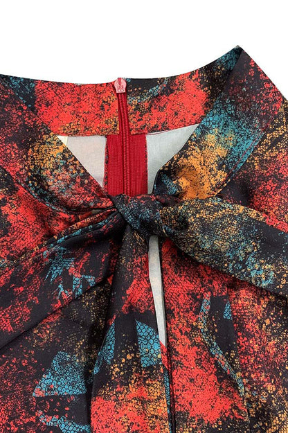 Printed Evening Party Dress