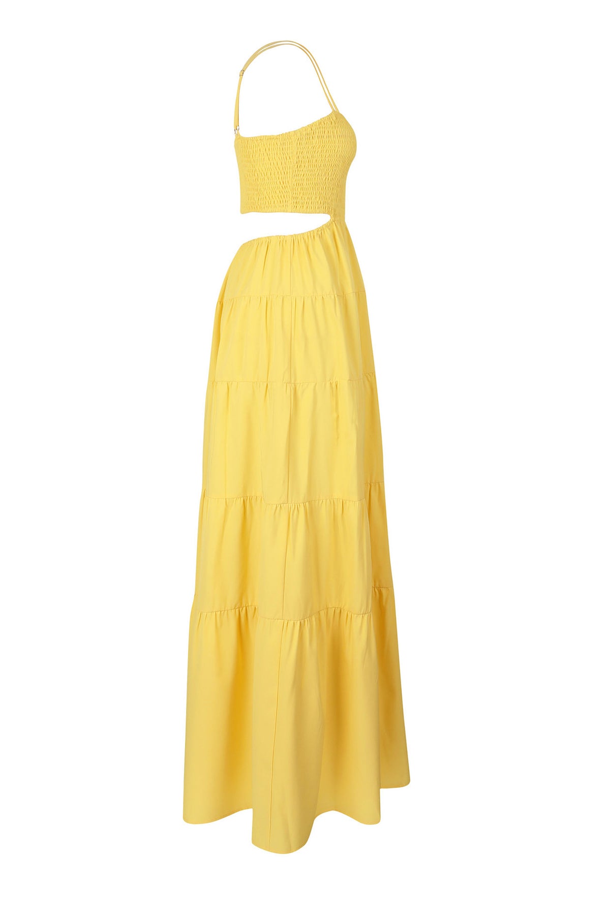 Smocked Cut Out Maxi Dress