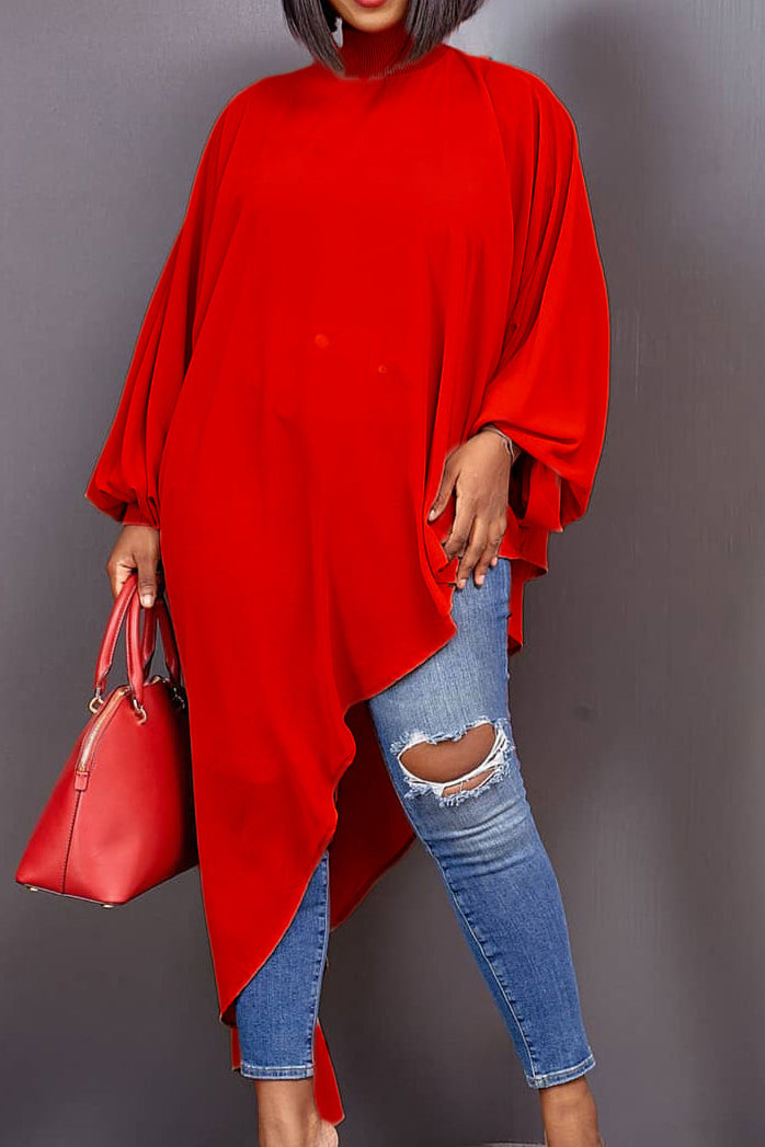 Asymmetrical Hem Shirt Dress