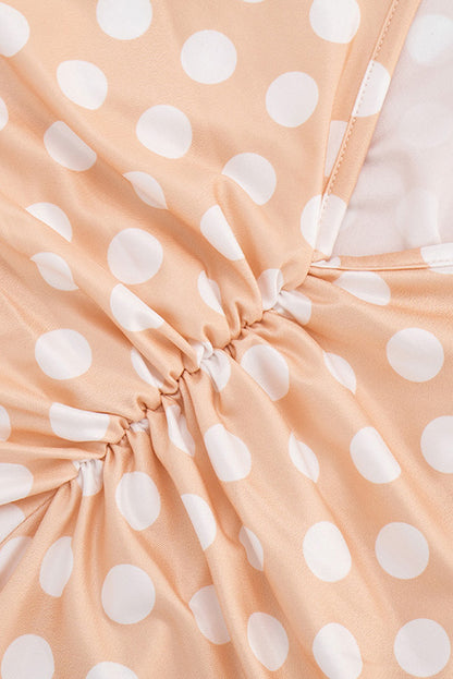 Sleeveless Polka Dot Bodycon Jumpsuit