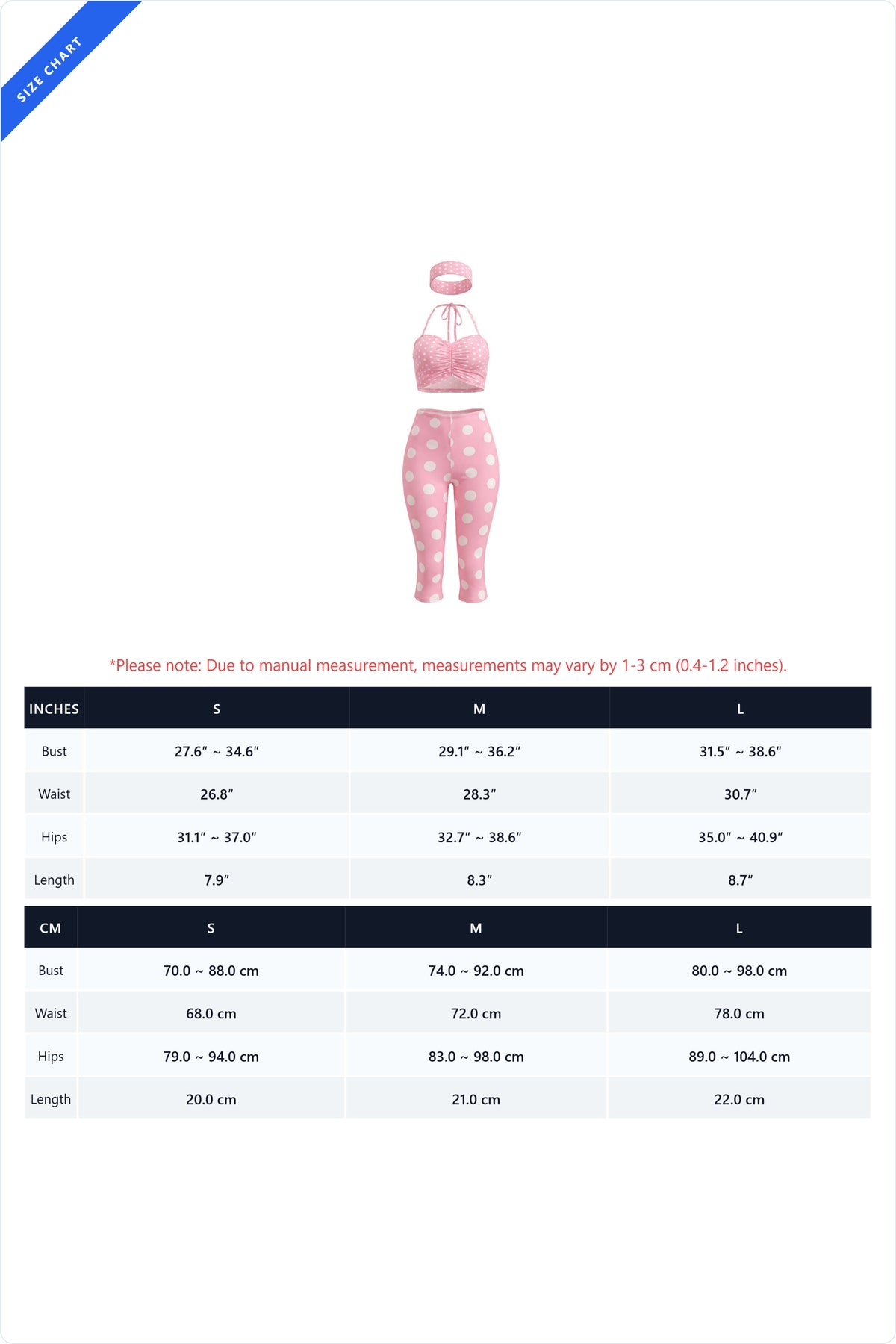 3-Piece Crop Top, Capri & Headband Set
