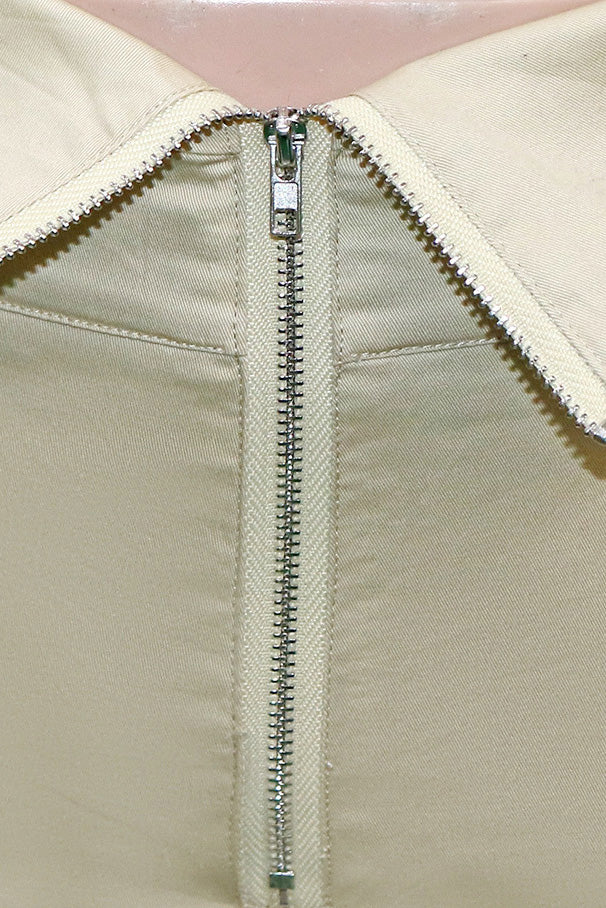 Zip Cargo Flared Pants