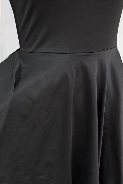 Elegant Asymmetrical Strapless Ruched Layered Dress