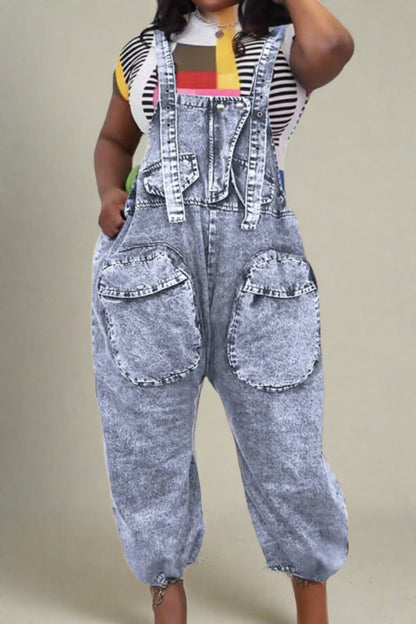 Denim Overalls Jumpsuit