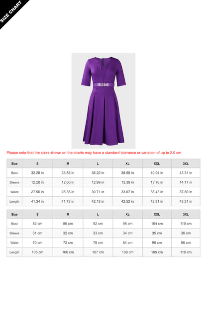 Solid Color Midi Dress