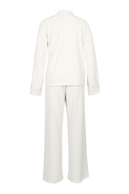 Loose Long Sleeve Top & Straight Pants Set