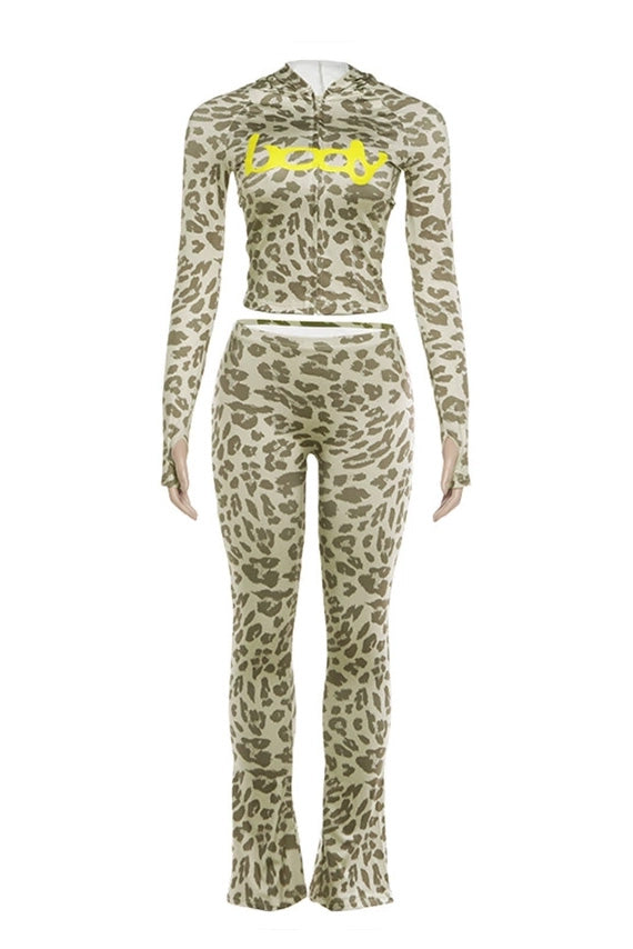 Zip Up Long Sleeve Top and Pants Set