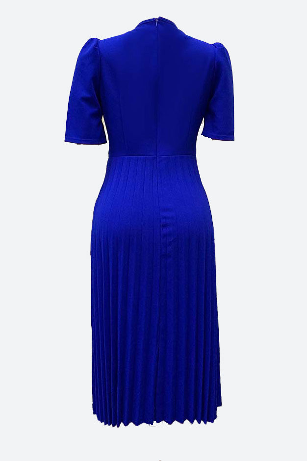 High Waist Pleated Dress