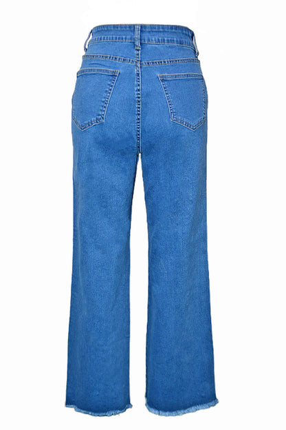 Blue Rhinestones Jeans