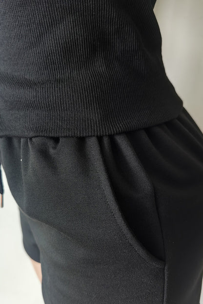 Cropped Zip Hoodie and Shorts Set