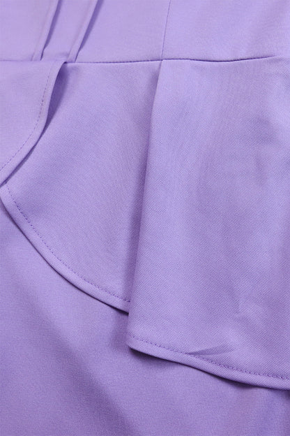 Structured Peplum Midi Dress